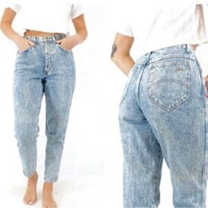 Chic Vintage Super High‎ Rise Acid Wash Mom Jean Balloon Leg Denim Size 8 Petite